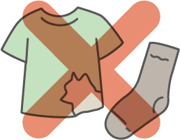 大きな汚れ・ 破損があるもの